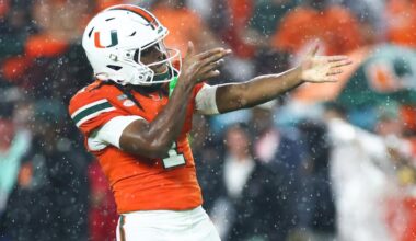 AP Top 25: Miami new No. 1, BYU to No. 2; Texas slides in college football rankings