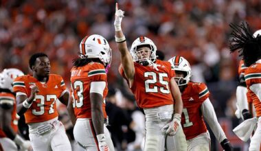 Week 7 AP Top 25 Poll features a complete shuffle after chaotic weekend, with Miami taking over the top spot