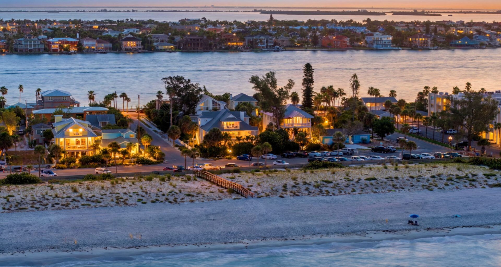 An aerial view of Pass-a-Grille in Florida