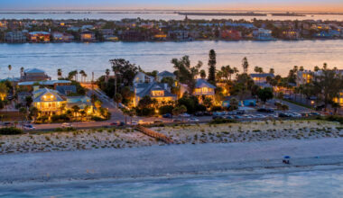 An aerial view of Pass-a-Grille in Florida