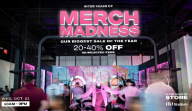 Merch Madness: Inter Miami CF’s Biggest Sale of the Year Set for Wednesday, Oct. 21, at Nu Stadium
