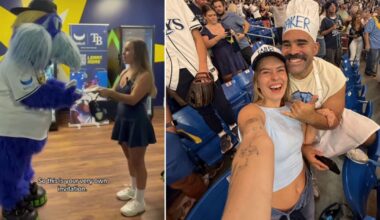 Tampa Bay Rays wedding: Bay Area couple invites Raymond to baseball-themed ceremony