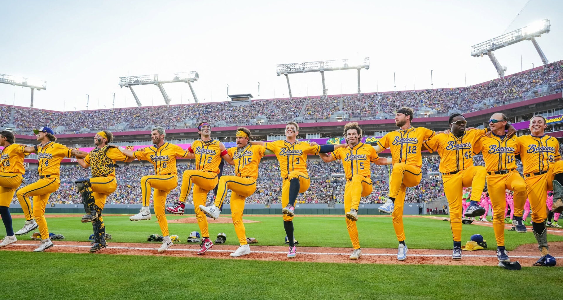 The Savannah Bananas, who are coming to St. Pete for a game