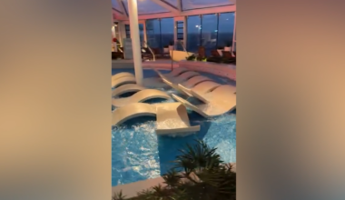 Video: Rough surf, huge waves rock cruise ship sailing near Florida