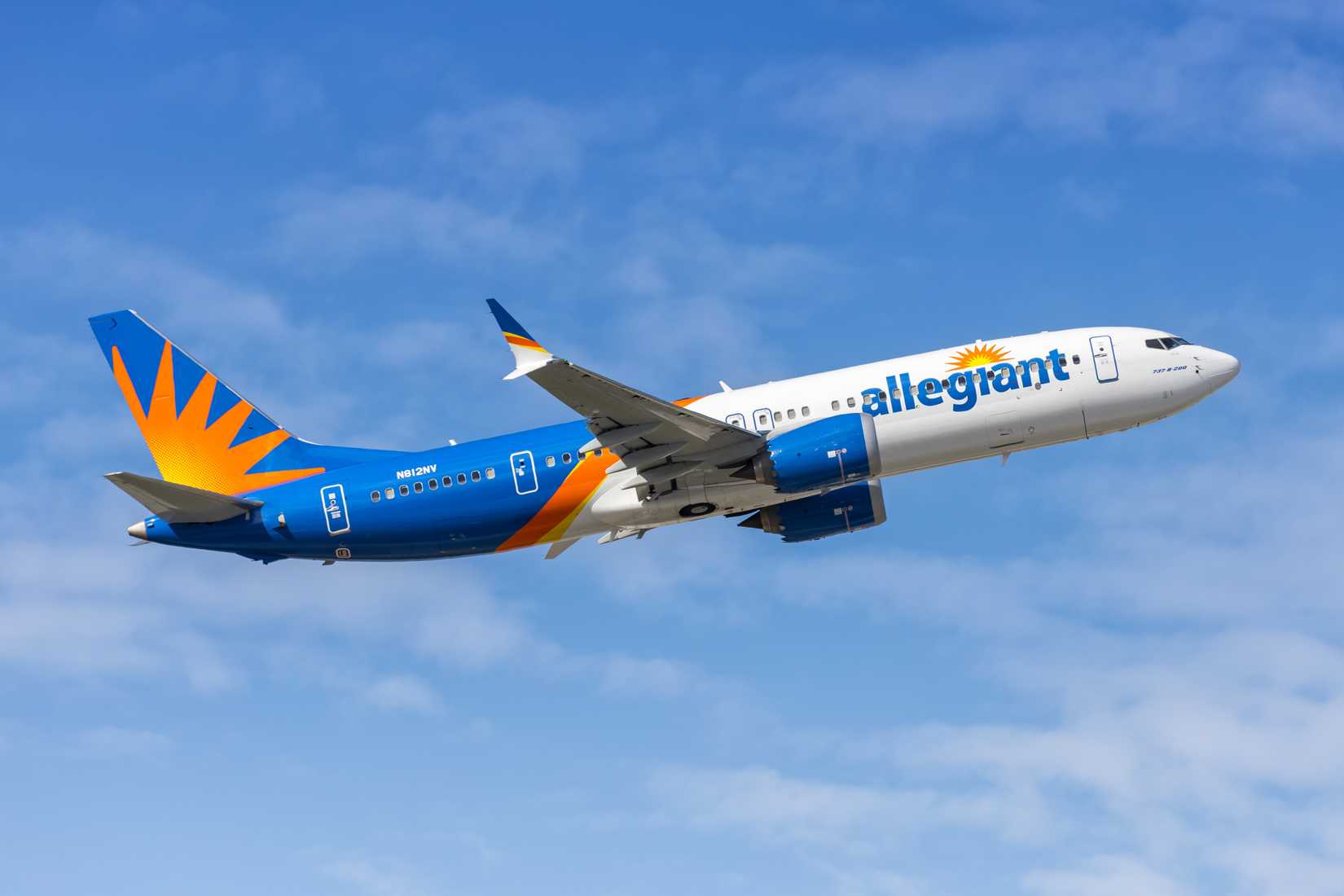 Allegiant Air Boeing 737-8-200 MAX airplane at Fort Lauderdale 