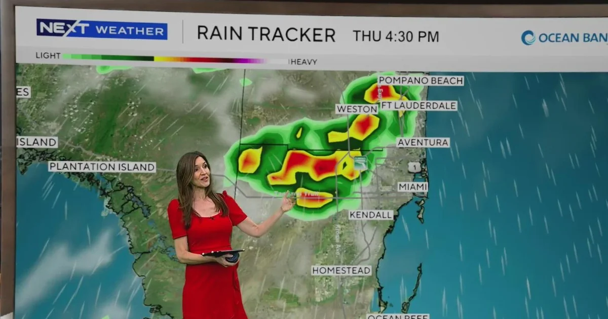 South Florida to see more storms pop up for Thursday evening commute before dry conditions return