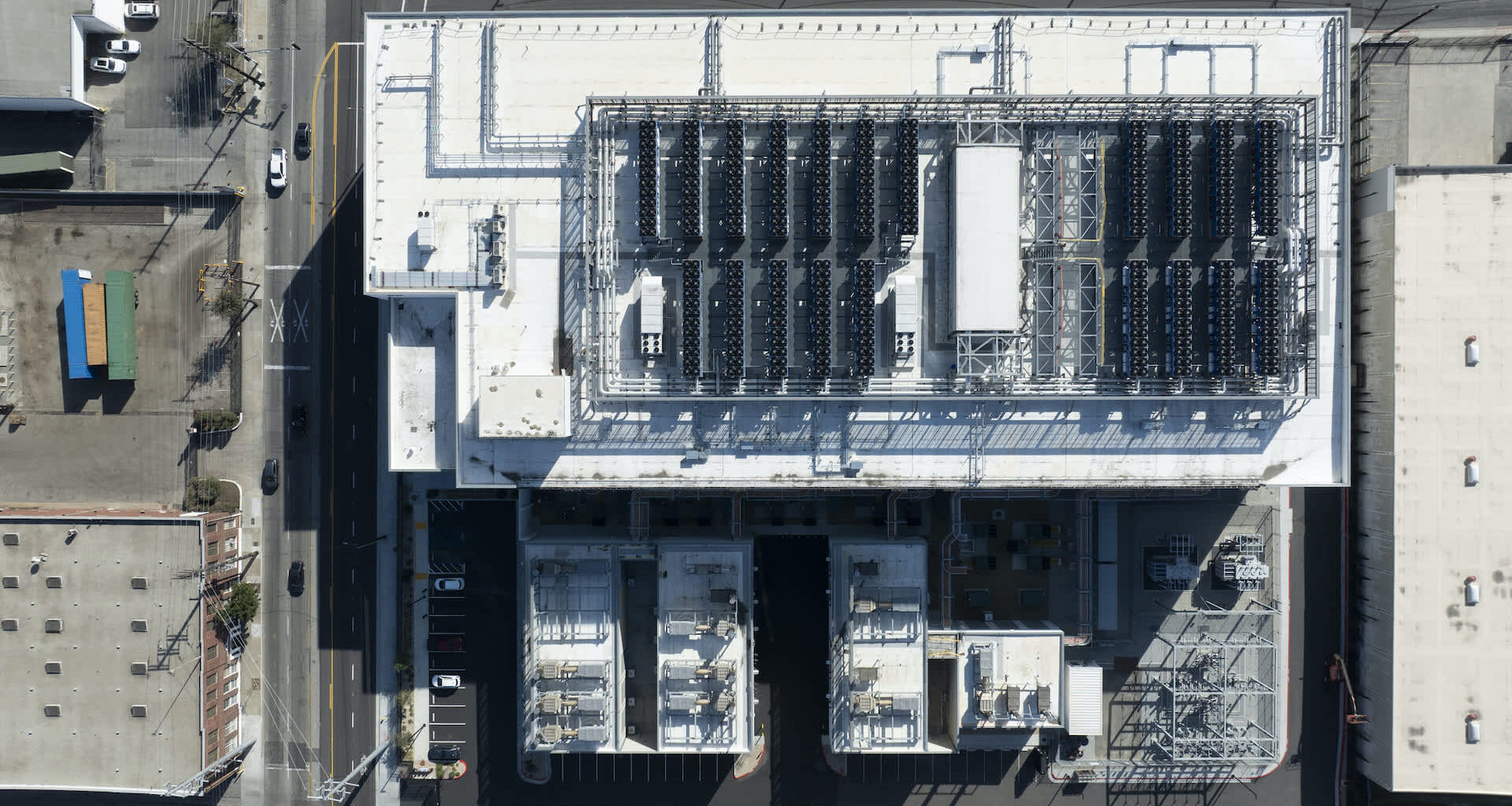 An industrial building.