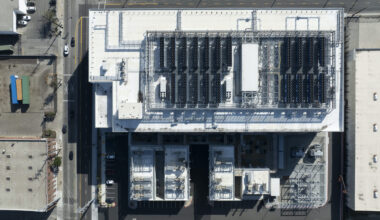 An industrial building.