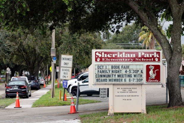 Sheridan Park Elementary School in Hollywood is shown on Thursday, Oct. 1, 2026. (Amy Beth Bennett/South Florida Sun Sentinel)