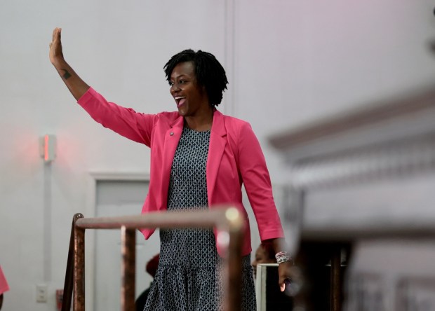 Angie Nixon, a Democratic state representative, is the Democratic nominee for U.S. Senate in the 2026 midterm elections in Florida. (Joe Raedle/Getty Images)