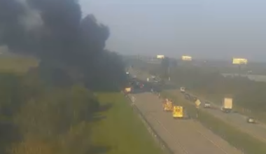 Florida's Turnpike blocked in St. Lucie County after truck fire, separate crash