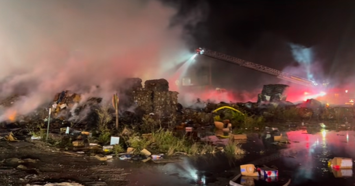 Fire at Marpan Recycling in Tallahassee caused by burning cardboard: TFR