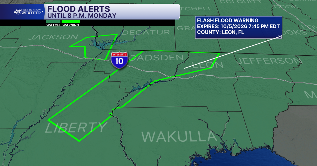 Flash Flood Warning for Seminole, Decatur, Gadsden, Leon, Libtery
