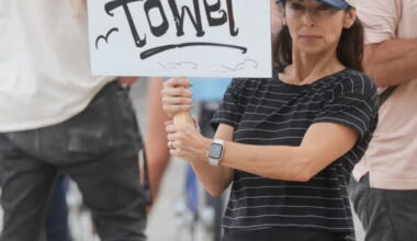 Local activists rally at historic Freedom Tower against Trump Presidential Library development
