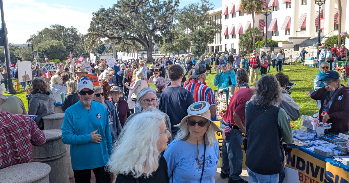 Tallahassee's No Kings rally brings a large crowd to the Capitol