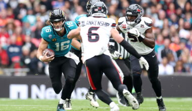 Texans lead as C.J. Stroud throws touchdown pass, Trevor Lawrence throws interception