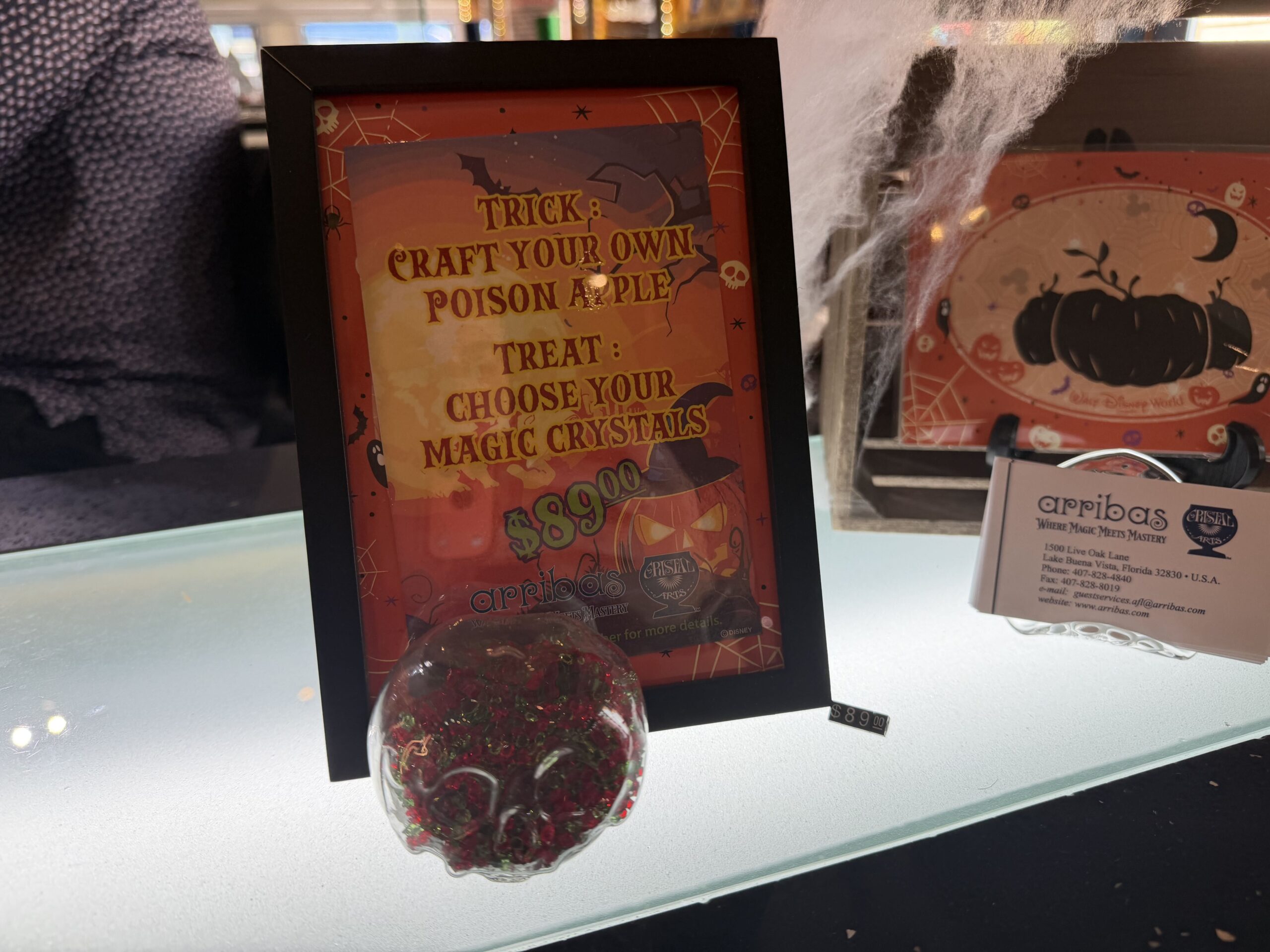 Guests can now craft their own poison apple at Crystal Arts by Arribas Brothers in Disney Springs