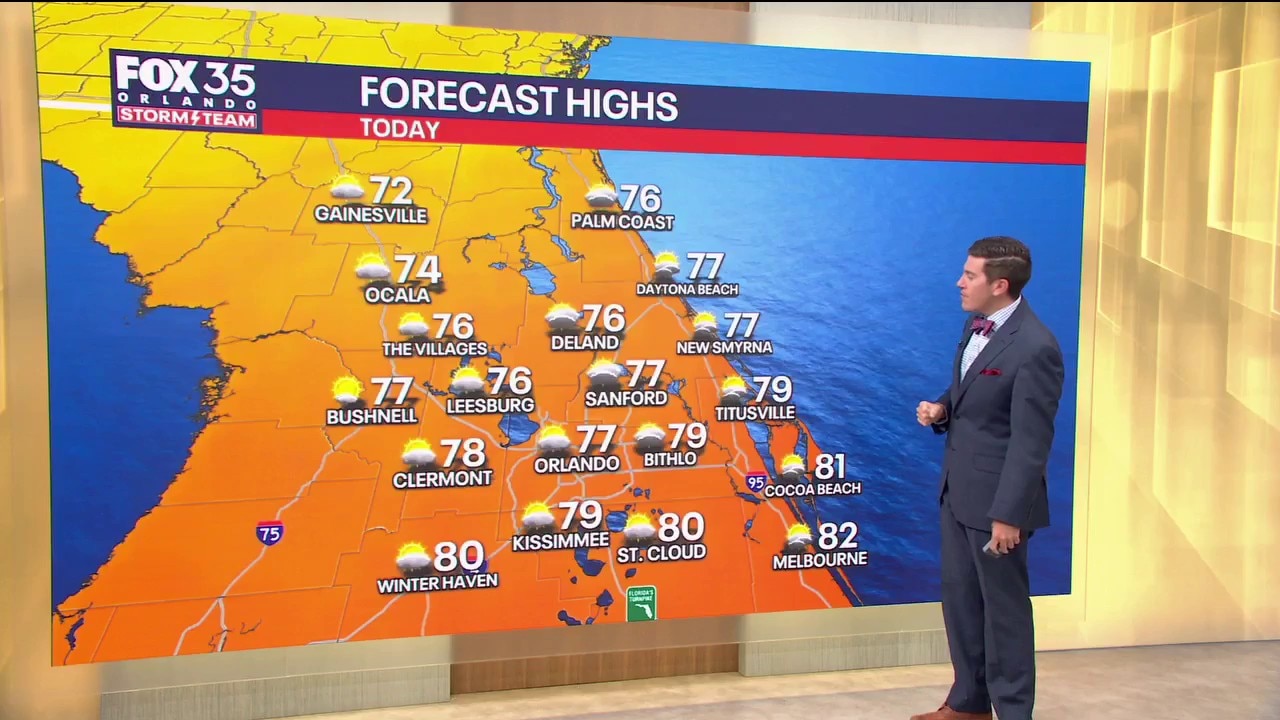 Orlando Weather Forecast: Blustery and comfy Sunday on tap, few showers possible 