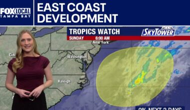 Tropical development possible off East Coast