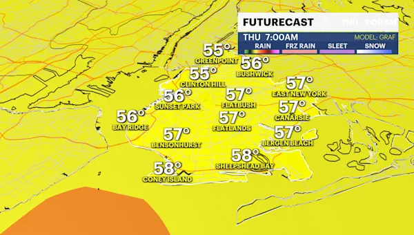 Heavy rain and strong winds set to soak for Thursday in Brooklyn