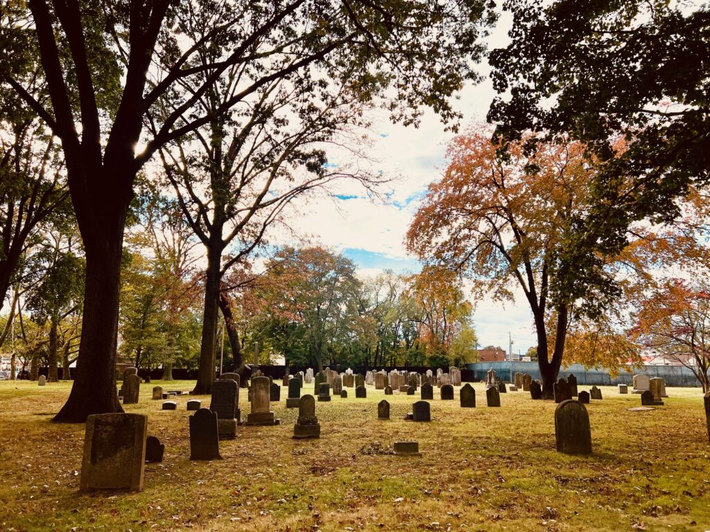 The Flatlands Reformed Church has a very old cemetery dating back to the 17th century. Brooklyn Eagle photo by Loretta Chin