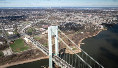 Verrazzano-Narrows Bridge closed to empty trailers as storm moves through NYC