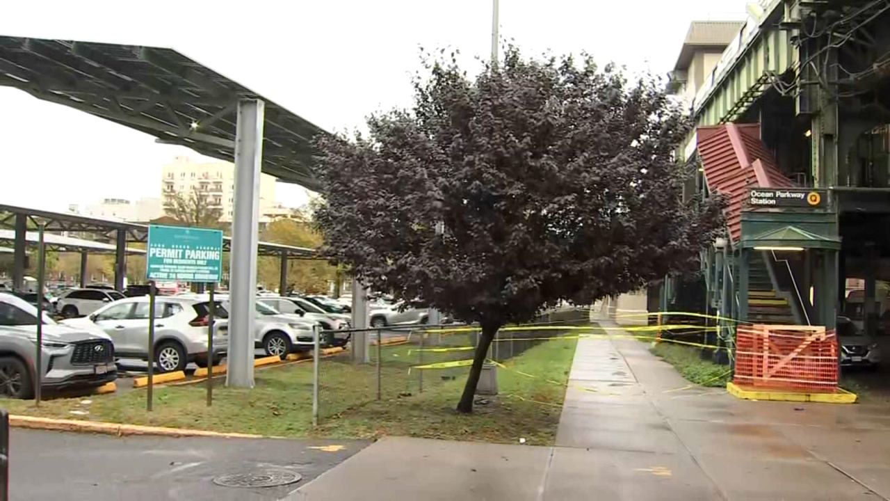 Inspectors have issued a partial vacate order for the parking lot below and temporarily closed a nearby subway entrance as a precaution. (Spectrum News NY1)