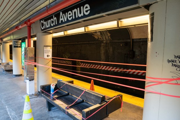 A 37-year-old man was slashed in the face on a Manhattan-bound Q train rumbling into the Church Ave. subway stop in Flatbush, Brooklyn on Saturday.