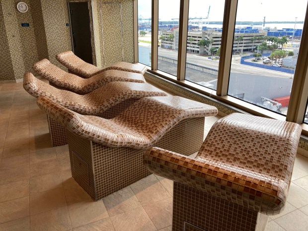 The Mareel Wellness & Beauty spa aboard Cunard's Queen Elizabeth...