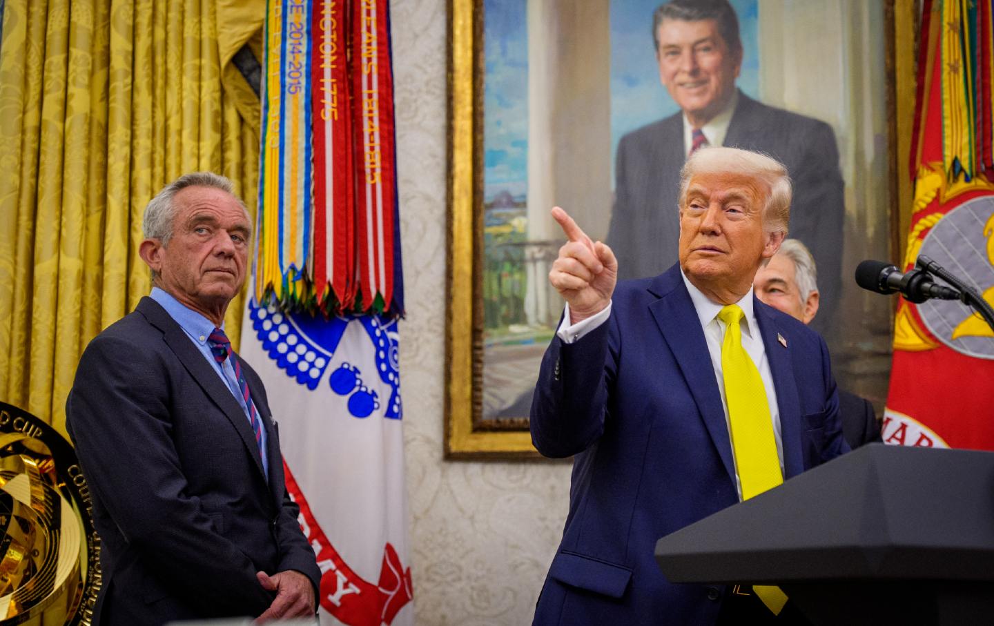 Donald Trump standing alongside Robert F. Kennedy Jr.