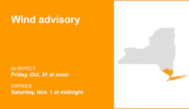 NY weather: Wind advisory in place for part of New York for Friday and Saturday