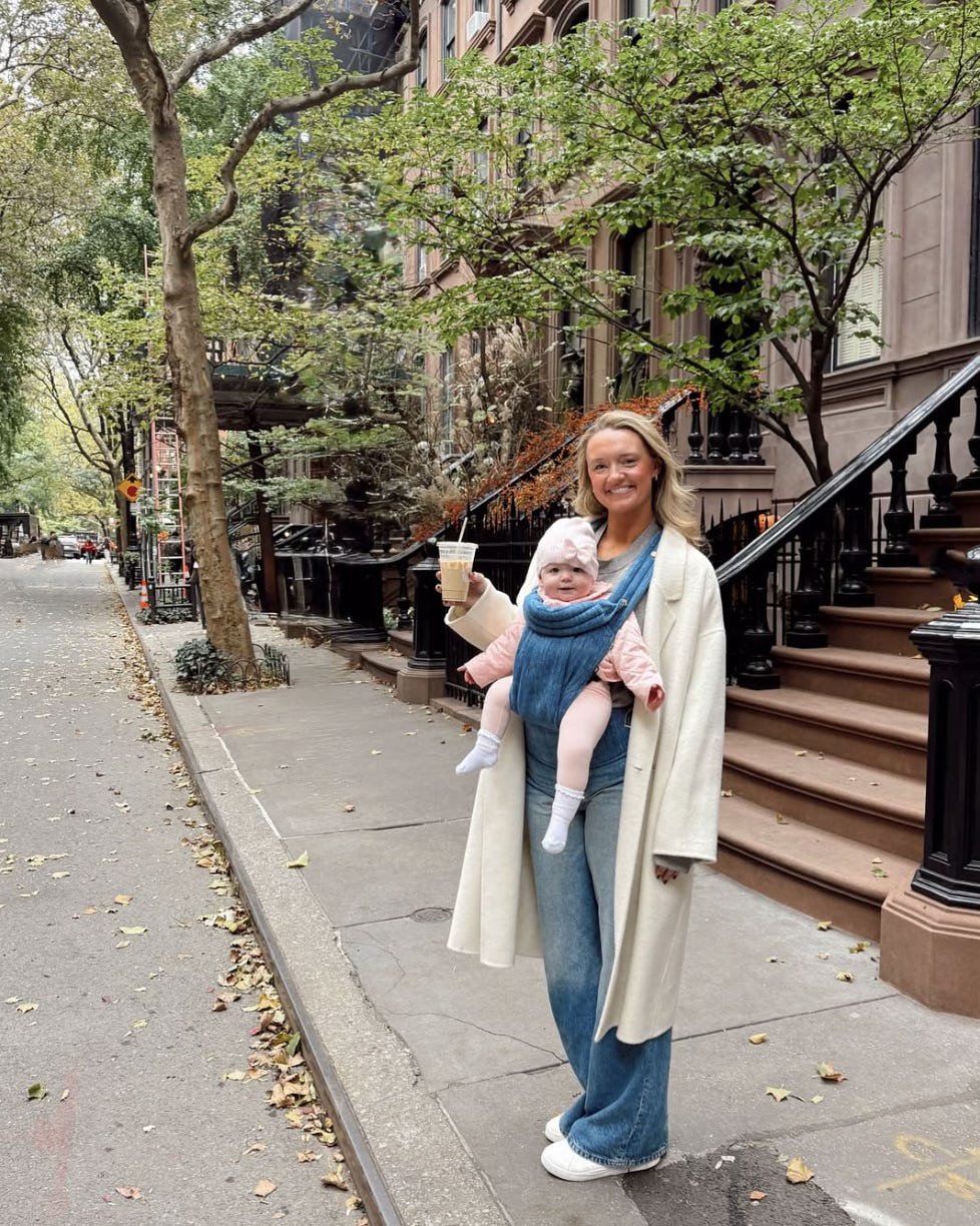 alex drummond carrying sofia in new york city