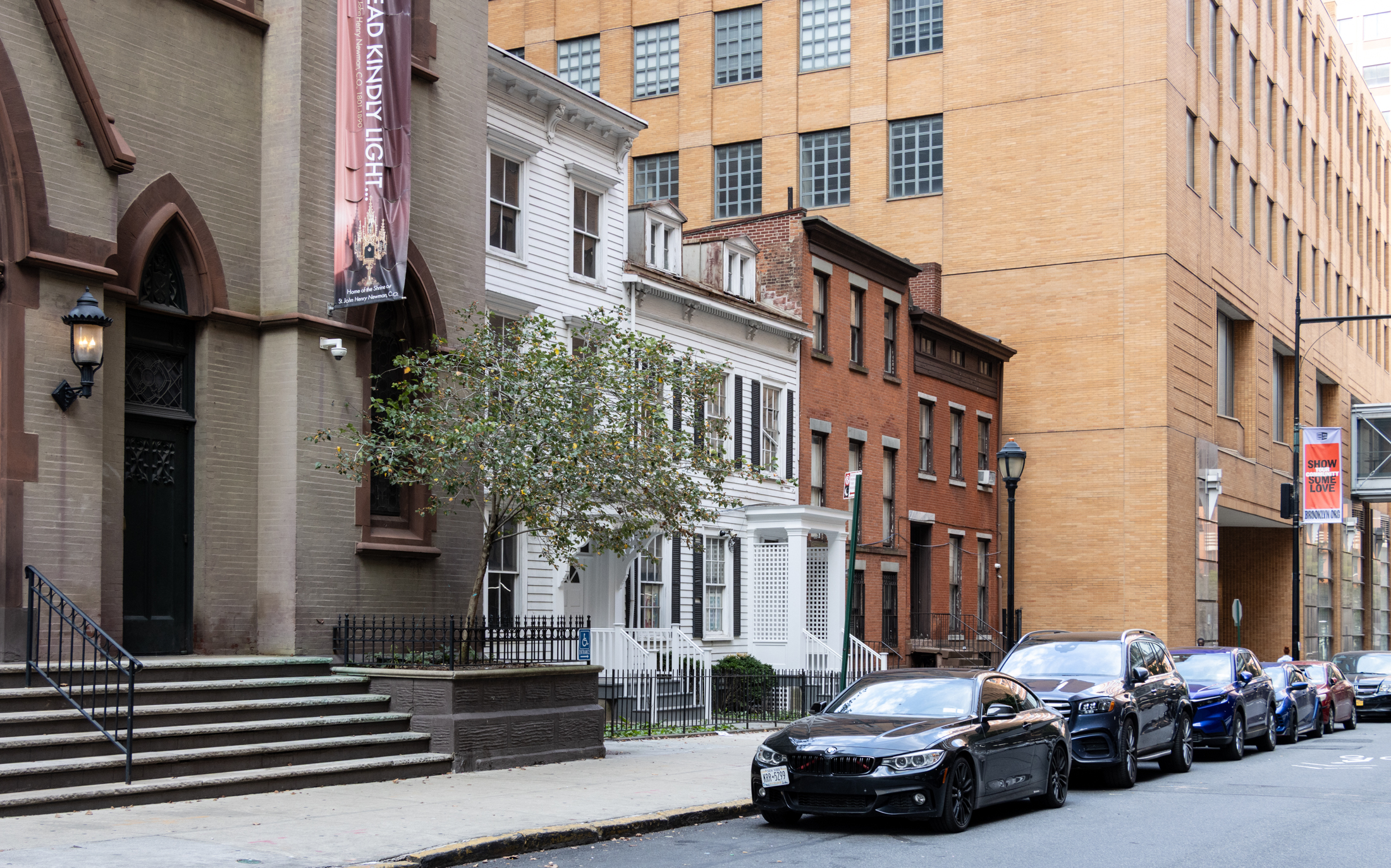 downtown brooklyn - row of small houses