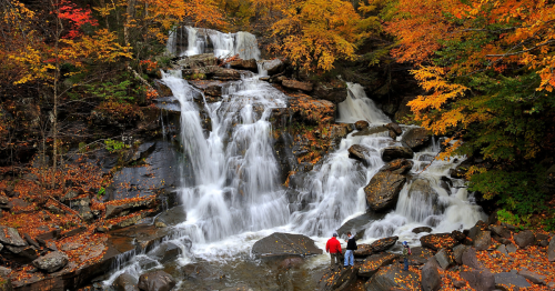 Kaaterskill Falls in the Fall, New York State