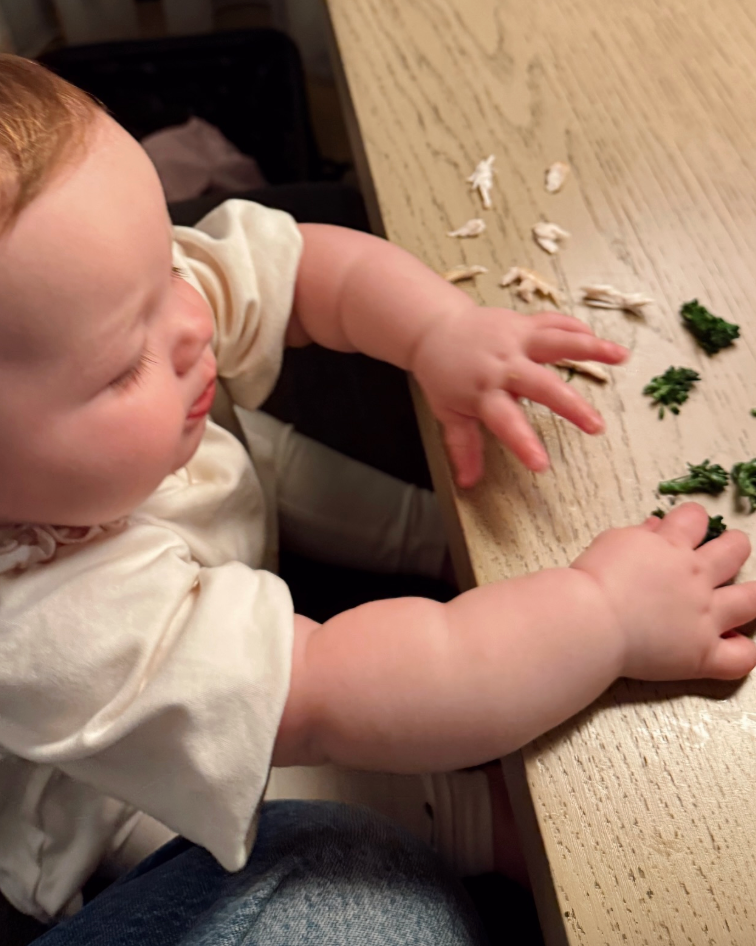 sofia enjoying room service at the hotel