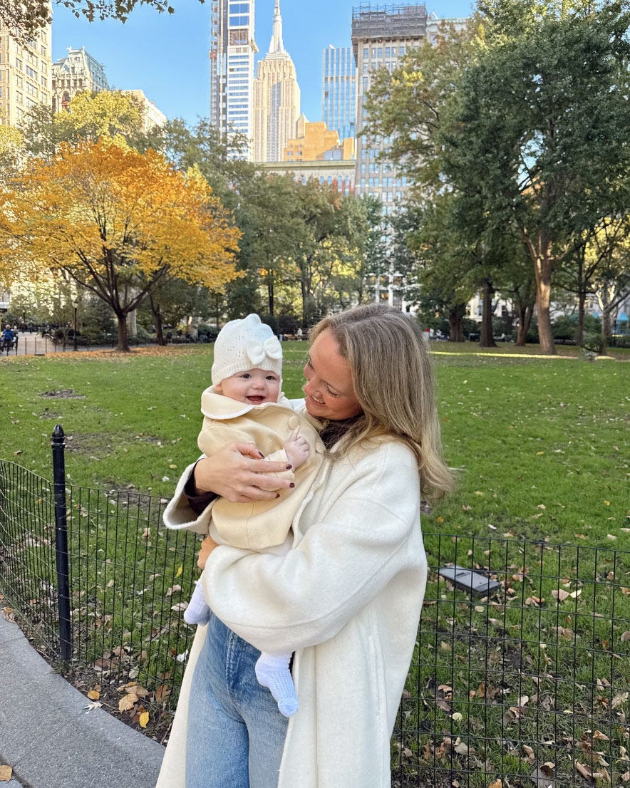 alex drummond carrying sofia in new york city