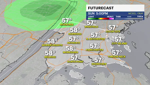 Fog and showers today in The Bronx; bitter blast arrives Tuesday