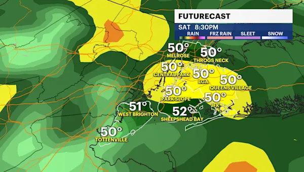 Chilly end to the work week for Brooklyn; tracking rain for Saturday night 