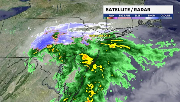 Morning showers and cloudy skies in The Bronx