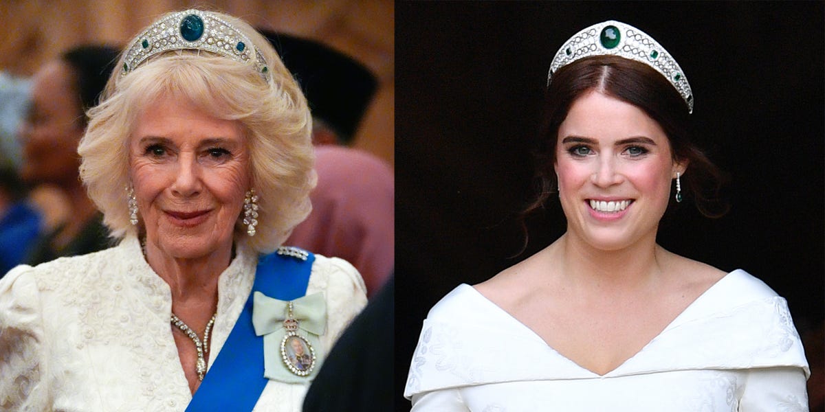 Queen Camilla wears Princess Eugenie’s wedding tiara at Windsor – here’s who it really belongs to