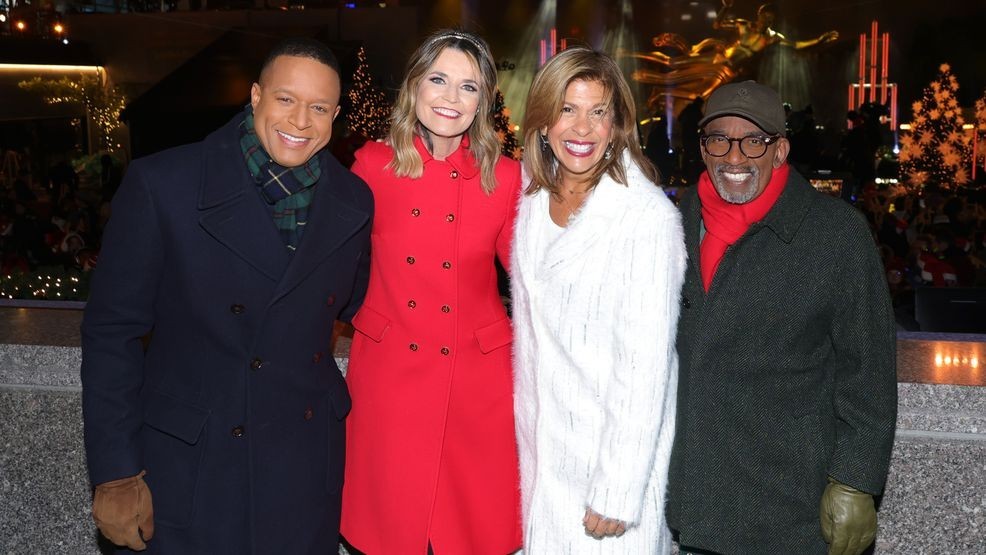 NEW YORK, NEW YORK - DECEMBER 04: (L-R) Craig Melvin, Savannah Guthrie, Hoda Kotb and Al Roker attend the 2024 Rockefeller Center Tree Lighting Ceremony on December 04, 2024 in New York City. (Photo by Michael Loccisano/Getty Images)