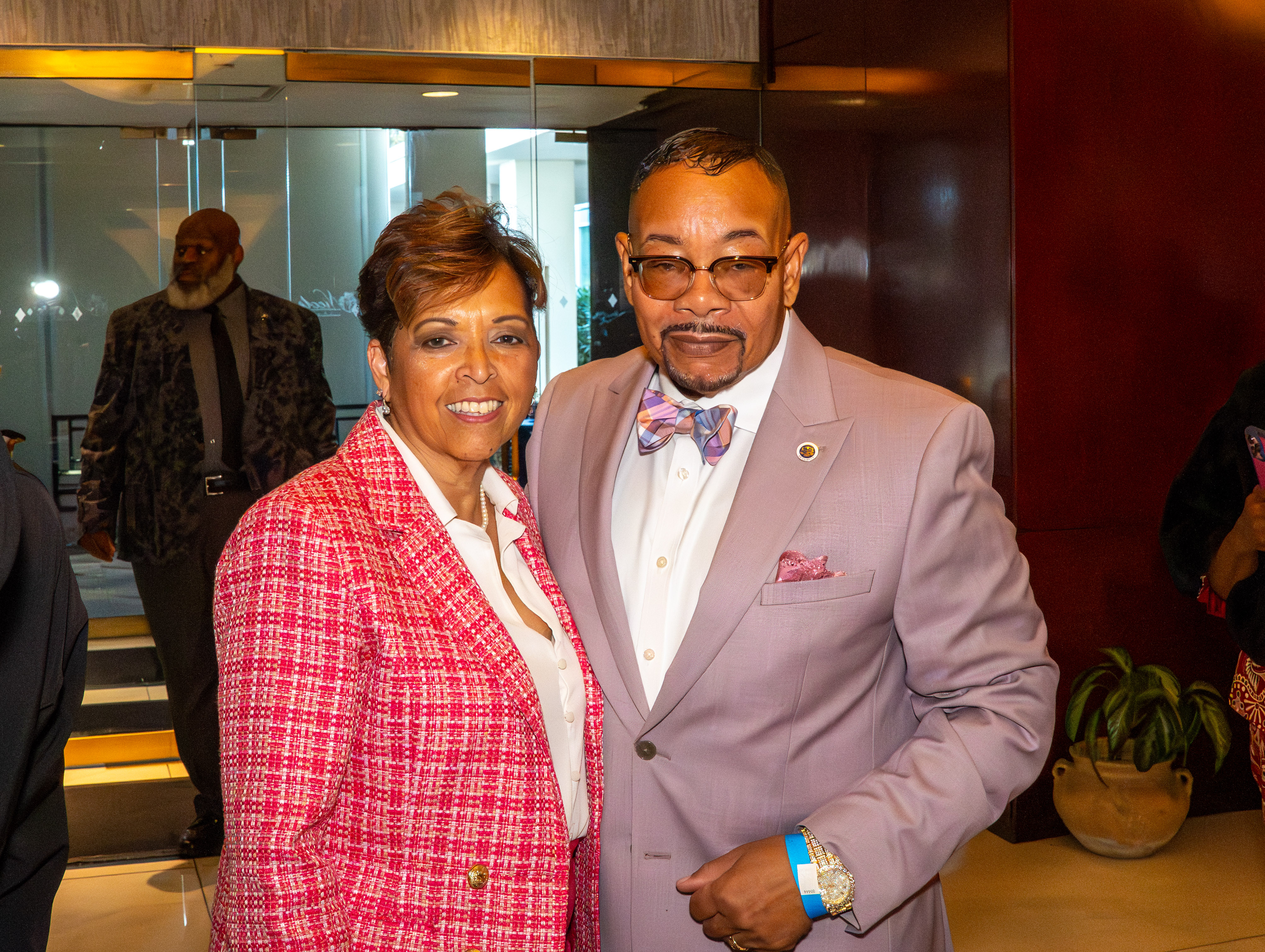 Hon. Judge Ronald A. Gregg and his wife, Daisy Olivencia-Gregg, Chief Experience Officer, Staten Island JCC, arrive at the Staten Island NAACP’s Freedom Fund Luncheon held at Nicotra’s Ballroom at the Hilton Garden Inn on Saturday, November 8, 2025, in Bloomfield. The milestone event marked 100 years of service to the community. (Owen Reiter for the Advance/SILive.com)