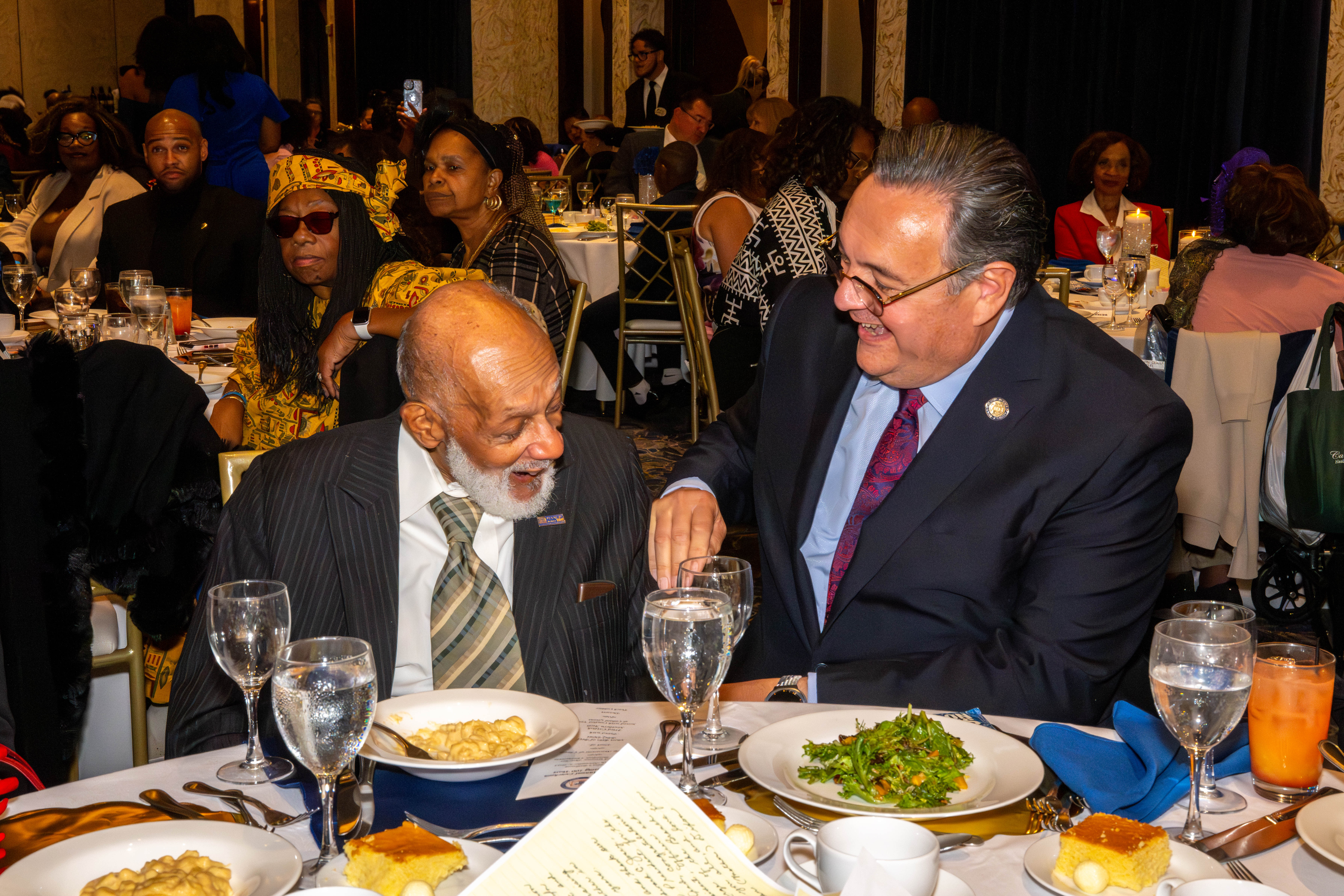 Edward C. Josey and Assemblymember Sam Pirozzolo attend the Staten Island NAACP’s Freedom Fund Luncheon held at Nicotra’s Ballroom at the Hilton Garden Inn on Saturday, November 8, 2025, in Bloomfield. The milestone event marked 100 years of service to the community. (Owen Reiter for the Advance/SILive.com)