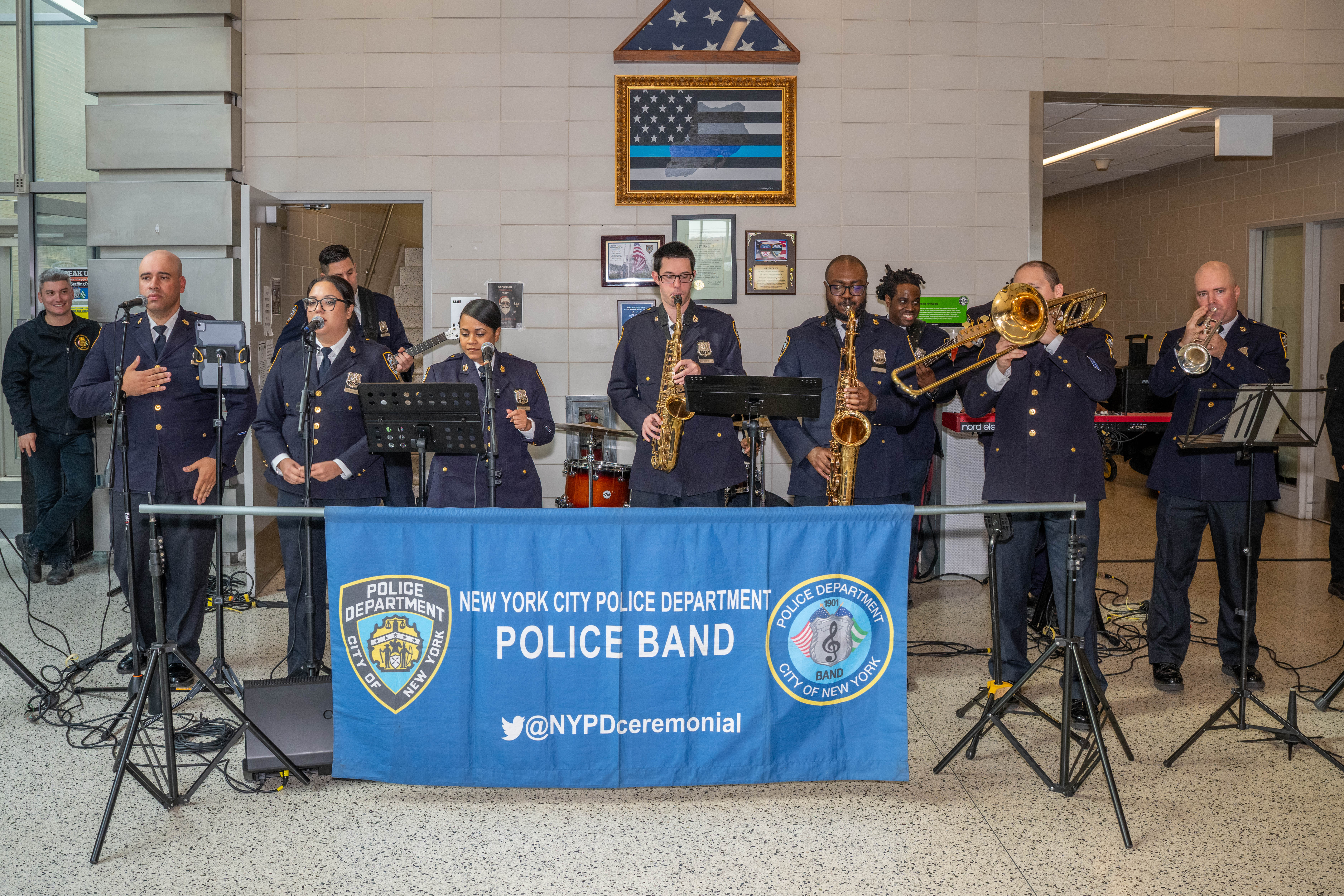 Friends, family, community leaders, elected officials, and fellow NYPD members gather at the 121st Precinct on Saturday, November 15, 2025, in Graniteville for the 10th annual Staten Island Remembers, honoring fallen Staten Islanders who served in the New York Police Department. (Owen Reiter for the Advance/SILive.com)