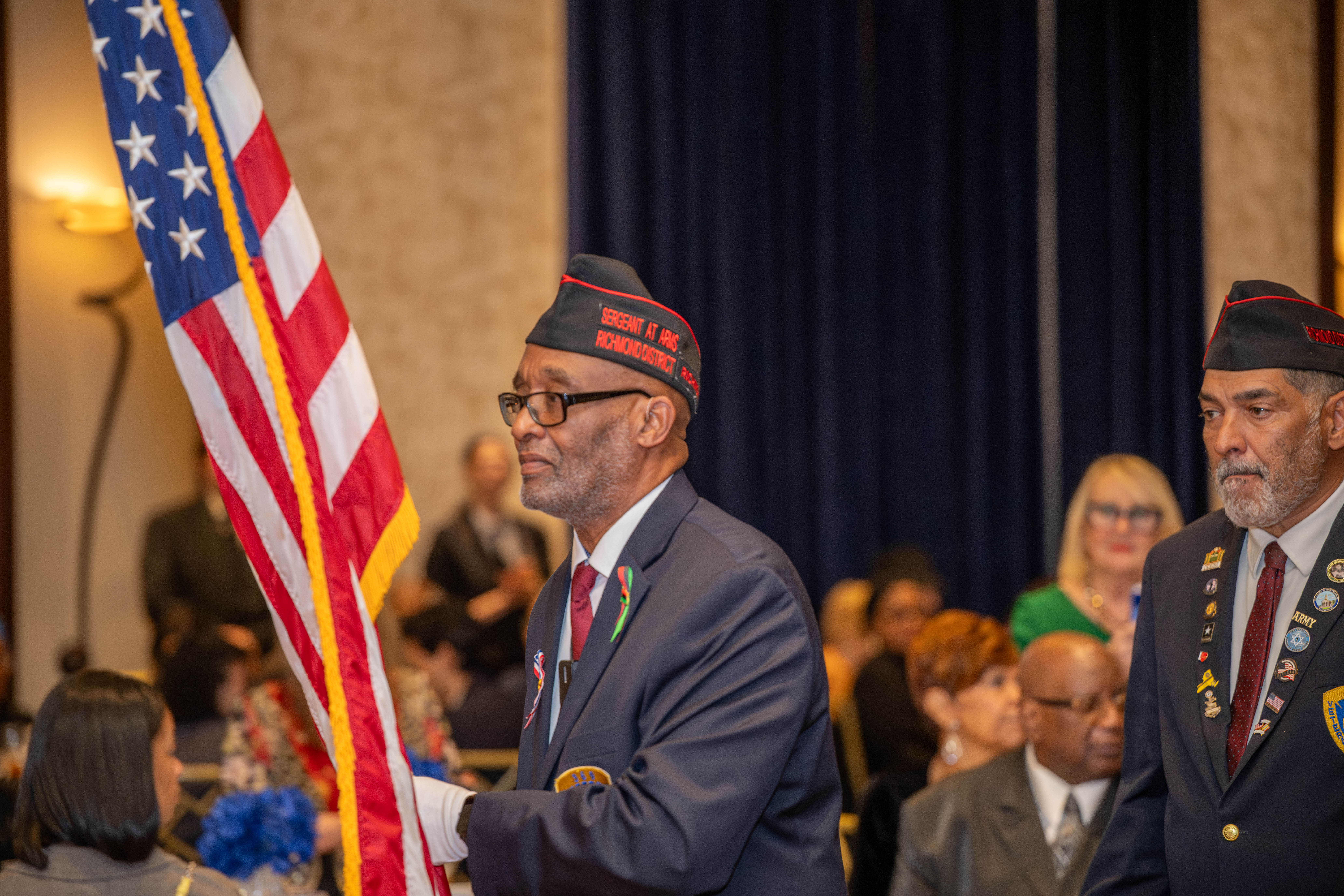 The 369th Veterans Association presents the colors at the Staten Island NAACP’s Freedom Fund Luncheon held at Nicotra’s Ballroom at the Hilton Garden Inn on Saturday, November 8, 2025, in Bloomfield. The milestone event marked 100 years of service to the community. (Owen Reiter for the Advance/SILive.com)