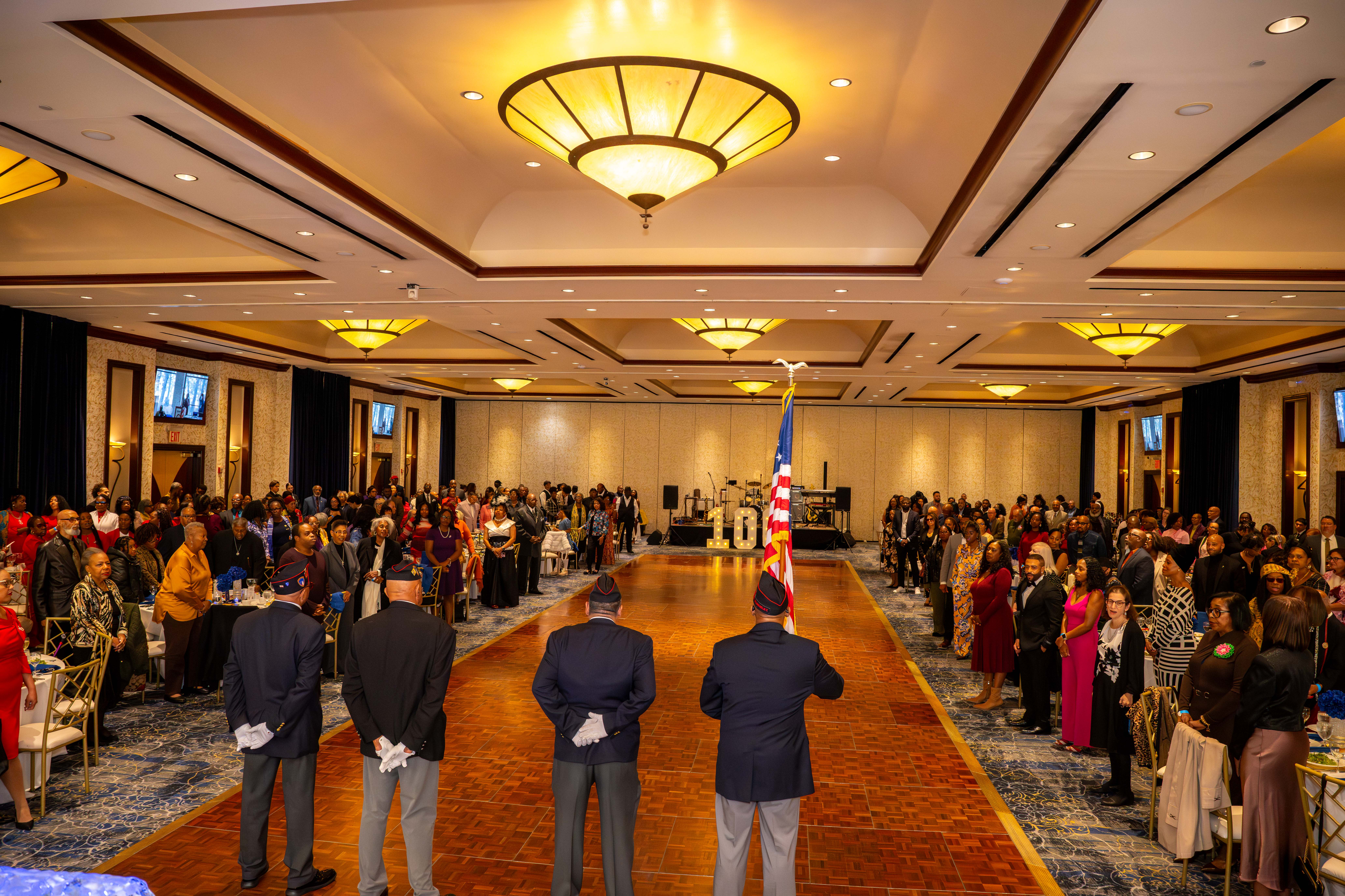 The 369th Veterans Association presents the colors at the Staten Island NAACP’s Freedom Fund Luncheon held at Nicotra’s Ballroom at the Hilton Garden Inn on Saturday, November 8, 2025, in Bloomfield. The milestone event marked 100 years of service to the community. (Owen Reiter for the Advance/SILive.com