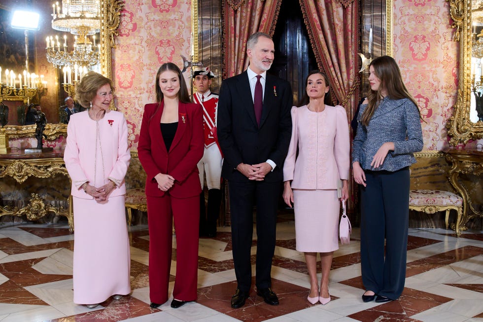 King Felipe Of Spain Delivers Collar Of The Distinguished "Toison De Oro" To Queen Sofia