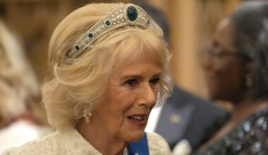 Queen Camilla Wears Greville Emerald Kokoshnik Tiara for Diplomatic Corps Reception at Windsor Castle
