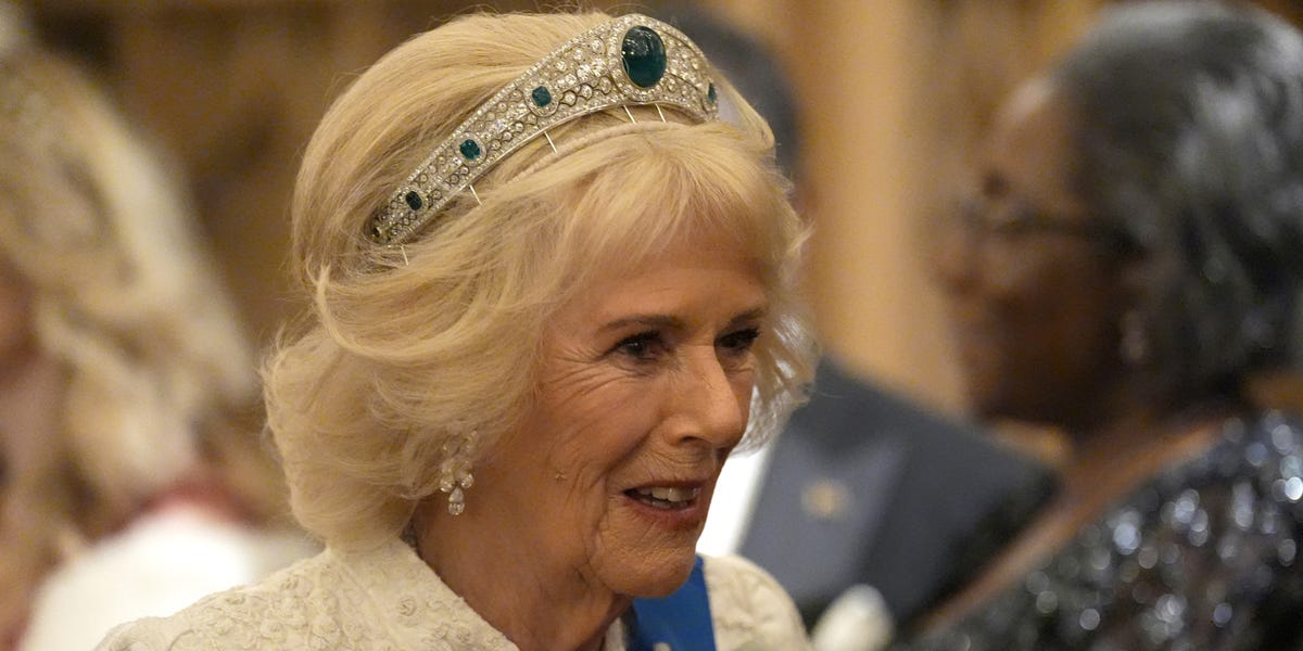 Queen Camilla Wears Greville Emerald Kokoshnik Tiara for Diplomatic Corps Reception at Windsor Castle