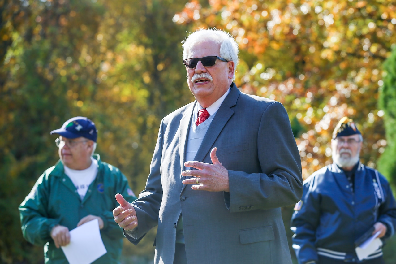 PHOTOS: Veterans commemorate the day with neighboring ceremonies in Ocean View Cemetery and Frederick Douglass Park